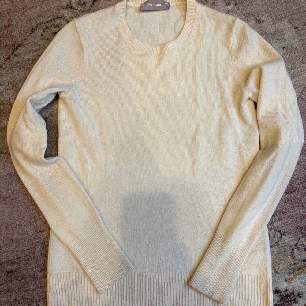 Everlane Cream Crewneck Cashmere Womens Sweater XXS